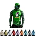 thumbnail image 1 of GrmtClth Men's Halloween Sun Protection Shirt Thumb Hole Cuffs Hooded Long Sleeve Sun Protection Outdoor Sports Shirts Green L, 1 of 3
