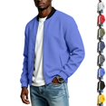 thumbnail image 1 of GrmtClth Men's Lightweight Bomber Jacket Casual Fashion Trendy Windbreaker Light Jacket with Pockets Royal Blue M, 1 of 1