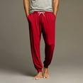 thumbnail image 1 of GrmtClth Men's Pajama Pants Lounge Jogger Sleepwear Soft Basic Pjs Bottoms with Drawstring & Pockets Red L, 1 of 9
