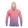 thumbnail image 1 of GrmtClth Men's Sun Protection Hooded Lightweight Long Sleeve Top Vacation with Mask Clothing Trend Gradient Outfit Pink L, 1 of 4