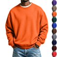 thumbnail image 1 of GrmtClth Men's Sweatshirts Crewneck Pullover Sweatshirt Black Sweat Shirt | Fall Sweatshirts, Comfy, Casual,Long Sleeve, Relaxed Fit, Gym, Fall Clothes for Men Saffron 2XL, 1 of 7