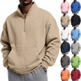 thumbnail image 1 of GrmtClth Men's Sweatshirts Quarter Zip Pullover Long Sleeve Golf Top 1/4 Half Zip Running Training Pullover Shirts Sweatshirt XL, 1 of 7