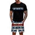 thumbnail image 1 of GrmtClth Men's Usa Flag 2 Piece Outfits Independence Day 1776-2026 T-Shirt and Shorts Set Classic Short Sleeve Outfits Trendy Elastic Drawstring Clothes Watermelon Red 3XL, 1 of 5