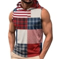 thumbnail image 1 of GrmtClth Men's Usa Flag Hooded Tank Tops Independence Day 4th Of July Casual Gym Hoodies Sleeveless Workout Muscle Shirts Athletic Bodybuilding Clothes Wine XL, 1 of 7