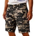 thumbnail image 1 of GrmtClth Men's Water Resistant Ripstop Cargo Shorts Casual Camouflage Short Pants Camping Multi Pockets Outdoor Work Shorts Trendy Clothes Khaki 4XL, 1 of 6