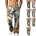 thumbnail image 1 of GrmtClth Mens All Over Camo Print Sweatpants Loose Wide Leg Silhouette Adjustable Elastic Waist Daily Casual Outdoor Jogger Trousers Bronze 2XL, 1 of 8