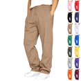 thumbnail image 1 of GrmtClth Mens Athletic Jogger Pants Straight‑Leg Open Bottom Adjustable Waist Daily‑Use Sweatpants With Side Pockets, 1 of 8