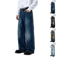 thumbnail image 1 of GrmtClth Mens Baggy Jeans Y2k Wide Leg Loose Fit Jeans Streetwear Denim Washed Hip Hop Pants Trendy Relaxed Fit Grunge Pants 2XL, 1 of 6