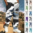 thumbnail image 1 of GrmtClth Mens Camouflage Cargo Pants Relaxed Open Bottom Lightweight Street Style Multi Utility Pocket Walking Daily Pants Dark Gray 2XL, 1 of 8