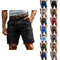 thumbnail image 1 of GrmtClth Mens Cargo Shorts Multi Pockets 7 Inch Inseam Lightweight Twill Summer Athletic Casual Travel Fishing Work Knee Length Shorts Beige 2XL, 1 of 9