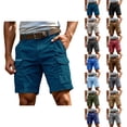 thumbnail image 1 of GrmtClth Mens Cargo Shorts Multi Pockets 7 Inch Inseam Lightweight Twill Summer Athletic Casual Travel Fishing Work Knee Length Shorts Beige 2XL, 1 of 9