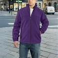 thumbnail image 1 of GrmtClth Mens Fleece Jacket Full Zip Comfy Thermal Polar Fleece Lined Jacket Coats 2025 Winter Loose Fit Long Sleeve Jackets with Pockets Purple S, 1 of 4