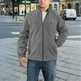 thumbnail image 1 of GrmtClth Mens Fleece Jacket Full Zip Comfy Thermal Polar Fleece Lined Jacket Coats 2025 Winter Loose Fit Long Sleeve Outerwear Jackets with Pockets Gray S, 1 of 4
