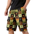 thumbnail image 1 of GrmtClth Mens Halloween print shorts 2026 Cute Jack O Lantern Walking Summer Cargo Shorts Relaxed Zipper Pocket Quick Dry Short Pants Daily Fun Travel Clothes Green L, 1 of 5
