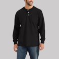 thumbnail image 1 of GrmtClth Mens Henley Shirts Fashion Long Sleeve Button Up T-Shirts Muscle Lightweight Tee Tops with pocket Black L, 1 of 6