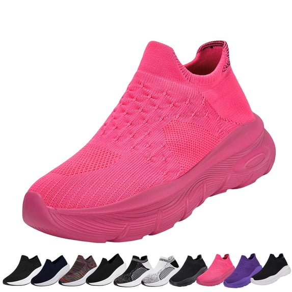 GrmtClth Mens High Top Sock Slip On Shoes Breathable Stretch Knit Thick Platform Sole Non Slip Casual Walking Daily Wear Sneakers