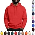 thumbnail image 1 of GrmtClth Mens Hoodie Multi‑color Solid Pullover Sweatshirt Drawstring Hood Pocket Daily Outdoor Long Sleeve Hooded Tops, 1 of 10