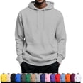 thumbnail image 1 of GrmtClth Mens Hoodie Running‑Friendly Pullover Hooded Sweatshirt Lightweight Breathable Fabric Adjustable Drawstring Pocket Loose‑Fit Outdoor Jogging Daily Tops, 1 of 8