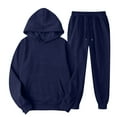 thumbnail image 1 of GrmtClth Mens Hoodie and Sweatpants Set 2 Pieces Jogging Sports Fleece Tracksuit Set Workout Loungewear Hoodies Sweatsuit for Men Navy XXL, 1 of 5