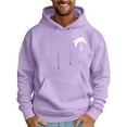 thumbnail image 1 of GrmtClth Mens Hoodies Loose Fit Drawstring Hooded Sweatshirt Soft Long Sleeve Pullover Tops 2025 Fall Oversized Outerwear with Kangaroo Pockets Purple Pink M, 1 of 4