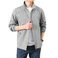 thumbnail image 1 of GrmtClth Mens Lightweight Breathable Stand Collar Windbreaker Zip Front Casual Sun Protection Coat Quick Dry Thin Fabric For Spring Summer Daily Occasions Light Gray M, 1 of 9