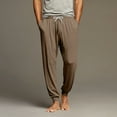 thumbnail image 1 of GrmtClth Mens Pajama Pants Lightweight Lounge Jogger Night Pants Comfy Classic Pjs Bottoms with Drawstring & Pockets Light Brown XL, 1 of 9