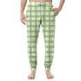 thumbnail image 1 of GrmtClth Mens Pajama Pants Lightweight Lounge Plaid Jogger Night Pants Comfy Basic Pajama Bottoms with Drawstring & Pockets Mint Green L, 1 of 8