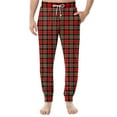 thumbnail image 1 of GrmtClth Mens Pajama Pants Lightweight Lounge Plaid Jogger Night Pants Comfy Classic Pj Bottoms with Drawstring & Pockets Wine XXL, 1 of 8