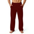 thumbnail image 1 of GrmtClth Mens Pajama Pants Lightweight Soft Fluffy Fleece Flannel Sleep Pants Winter Warm Lounge Comfy Pj Bottoms with Pockets Wine S, 1 of 6