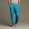 thumbnail image 1 of GrmtClth Mens Pajama Pants Lounge Jogger Night Pants Comfy Classic Pjs Bottoms with Drawstring & Pockets Cyan XXL, 1 of 9