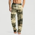 thumbnail image 1 of GrmtClth Mens Pajamas Lightweight Camo Graphic Pajama Bottoms Stylish Drawstring Pajama Pants Comfort Sleep Pants with Pockets and Button Fly Light Green L, 1 of 8