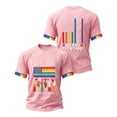 thumbnail image 1 of GrmtClth Mens We the People Means Everyone Shirts Pried Rainbow Flag Pattern Tops Equality Short Sleeves T-Shirts Lightweight Crew Neck Clothing Pink 5XL, 1 of 3
