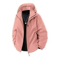 thumbnail image 1 of GrmtClth Mens Rain Jacket MidWeight Waterproof Cycling Jacket Hooded Hombre Windbreaker Raincoat for Outdoor Hiking Camping Travel Pink XL, 1 of 4