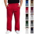 thumbnail image 1 of GrmtClth Mens Sweatpants Wide Leg Baggy Open Bottom Sweat Pants Elastic Drawstring Waist with Storage Pockets Red XL, 1 of 5