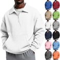 thumbnail image 1 of GrmtClth Mens Sweatshirts Quarter Zip Pullover Long Sleeve Golf Shirt 1/4 Half Zip Running Workout Pullover Tops Sweatshirt XL, 1 of 7