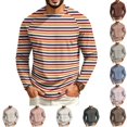 thumbnail image 1 of GrmtClth Mens T-Shirts Classic Striped Raglan Sleeve Crew Neck Pullover Lightweight All Season Leisure Walking Shirts Yellow 3XL, 1 of 5