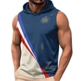 thumbnail image 1 of GrmtClth Mens Usa Flag Hooded Tank Tops Independence Day 1776-2026 Summer Gym Hoodie Sleeveless Workout Muscle Shirts Sporty Bodybuilding Clothing Blue XL, 1 of 7