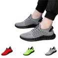 thumbnail image 1 of GrmtClth Mesh Sneakers for Men Low‑Top Knit Athletic Shoes Ventilated Mesh Upper Wear‑Resistant Outsole Daily Walking Trainers, 1 of 9