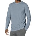 thumbnail image 1 of GrmtClth Outdoor Sport Crew Neck Long Sleeve Tops for Men, Solid Plain Loose Fit Casual All Season Workout Pullover Shirts Dark Gray S, 1 of 4