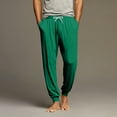 thumbnail image 1 of GrmtClth Pajama Pants Men Lounge Jogger Night Pants Soft Classic Pj Bottoms with Drawstring & Pockets Green L, 1 of 9