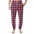 thumbnail image 1 of GrmtClth Pajama Pants Men Lounge Plaid Jogger Sleepwear Soft Basic Pj Bottoms with Drawstring & Pockets Purple Pink XXXL, 1 of 8