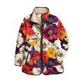 thumbnail image 1 of GrmtClth Quilted Jackets for Women Fashion Floral Printed Button Up Puffer Jackets Lightweight Stand Collar Fall Winter Padded Outerwear Red XXL, 1 of 6