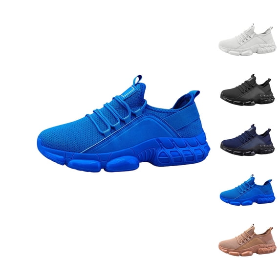 GrmtClth Safety Sneakers for Men Comfort‑Fit Knit Safety Shoes Steel Toe Wear‑Resistant Outsole Heavy‑Duty Industrial Sneakers
