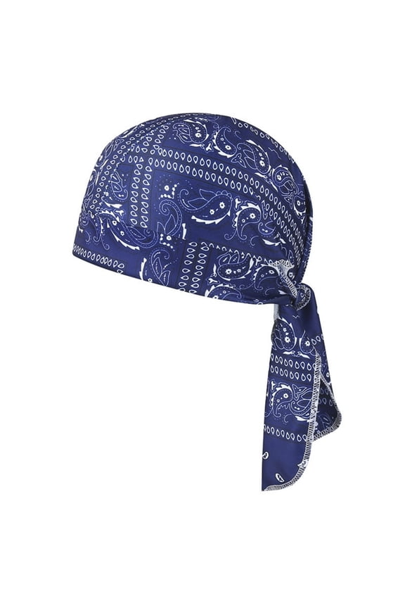 Sweat Wicking Do Rags Caps, Cooling Hip Hop Hat,Motorcycle Head Wrap Doo Rag Liner for Men Women Navy