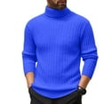 thumbnail image 1 of GrmtClth Sweaters for Men Slim Fit Turtleneck Pullover Basic Ribbed Warm Sweater 2025 Fall Long Sleeve Sweaters Royal Blue XL, 1 of 4