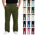 thumbnail image 1 of GrmtClth Sweatpants for Men Straight Leg Loose Fit Elastic Waist Athletic Daily Jogger Trousers with Deep Side Pockets Army Green 2XL, 1 of 4
