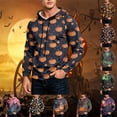 thumbnail image 1 of GrmtClth Sweatshirts for Men Halloween Cute Cartoon Ghost Pumpkin Bat Witch All Over Print Fall Transition Sweatshirt Khaki S, 1 of 8
