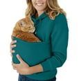 thumbnail image 1 of GrmtClth Unisex Cat Pouch Hoodie Oversized Large Pet Pouch Kitten Puppy Holder Hoodies Comfort Soft Carrier Pullover Sweatshirt with Pet Pocket Dark Green XXXL, 1 of 4