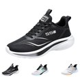 thumbnail image 1 of GrmtClth Unisex Lightweight Knit Athletic Shoes Lace Up Shock Absorption Anti Slip Thick Bottom Casual Gym Jogging Sneakers, 1 of 7