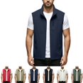 thumbnail image 1 of GrmtClth Vest for Men Casual Stand Collar Sleeveless Gilet Zipper Closure Multi Storage Pockets Lightweight Travel Waistcoat Dark Blue M, 1 of 9